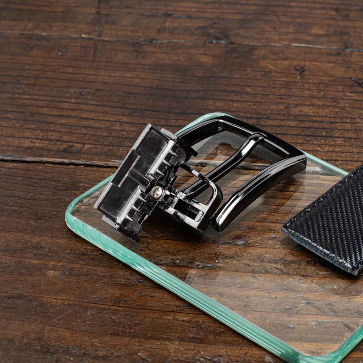 リバーシブル【ブラックバックル】イタリアンレザー 本革 メンズ ベルト ビジネス カジュアル 新品 未使用 送料無料 1円 茶黒 田中革具_画像7