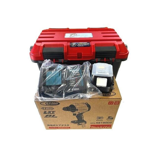 マキタ 18V 充電式エアダスター AS180DZ 本体＋バッテリーBL1830B＋充電器DC18WC＋RING STARケース＋ノズル・アタッチメント各種_画像2