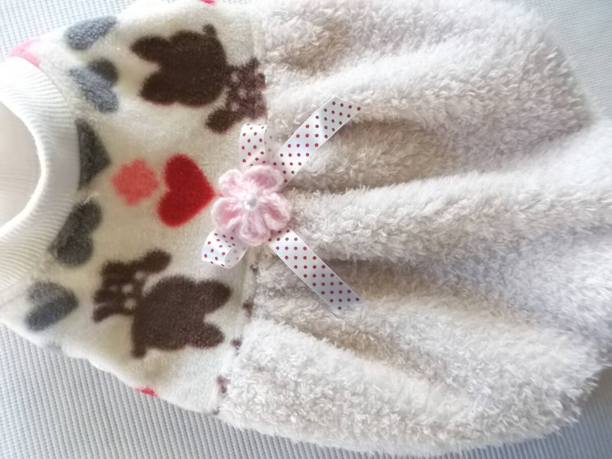 ★胴36cm★ボアのふんわりワンピース_画像2