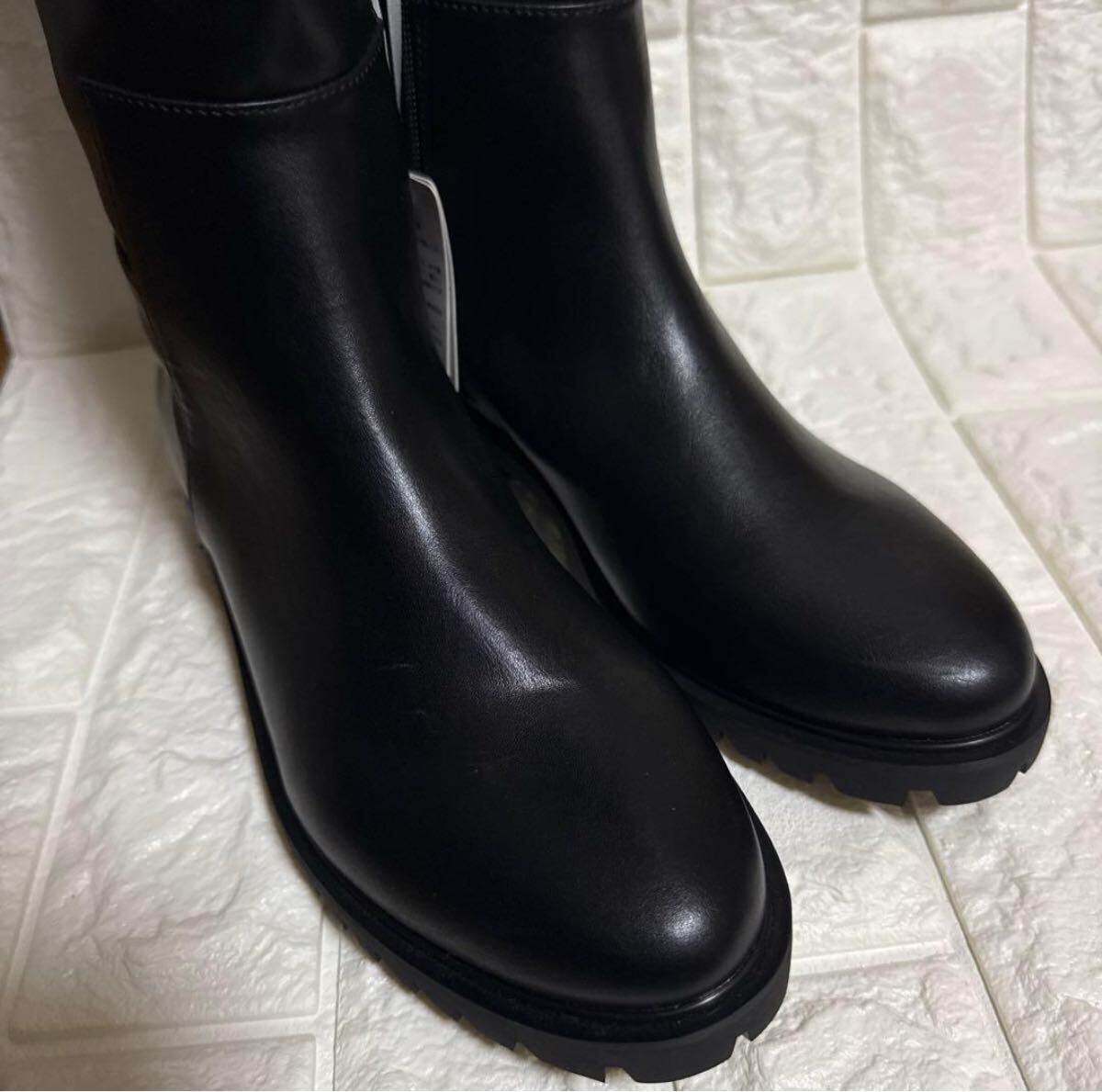 【極美品】SNIDELロングブーツ ブラック レザー_画像5