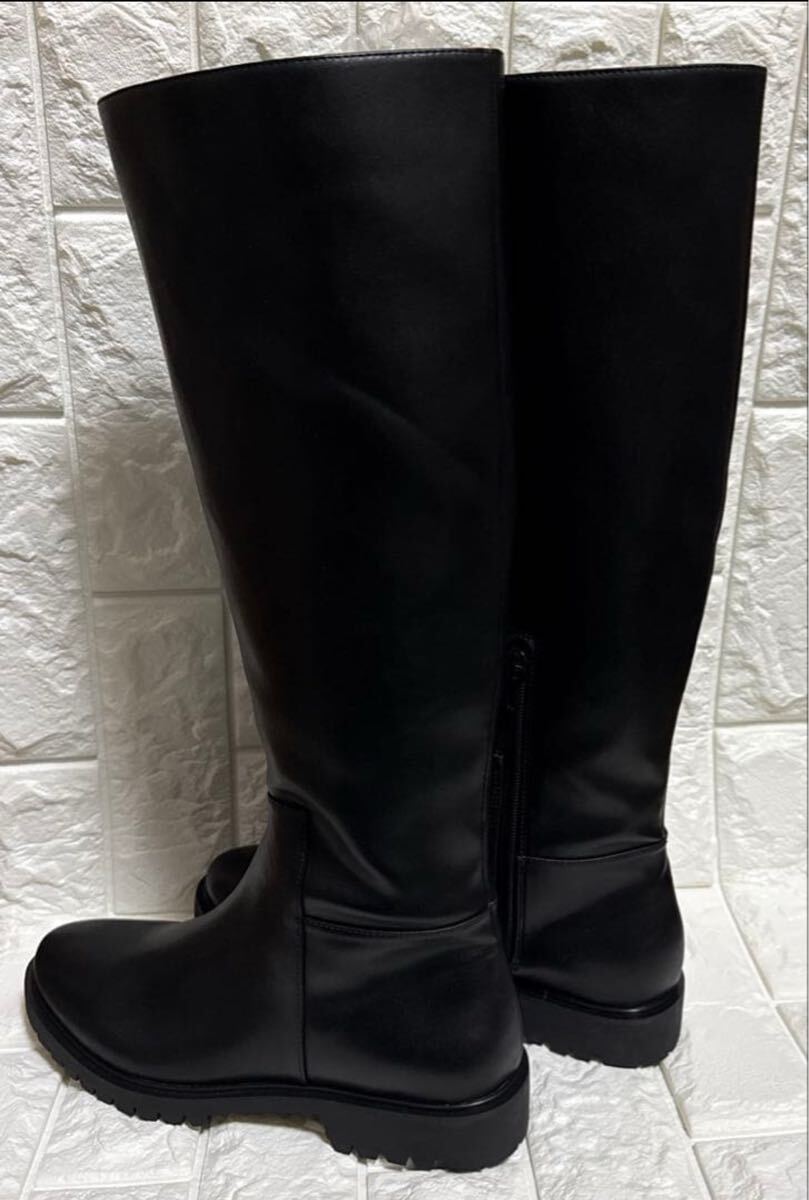 【極美品】SNIDELロングブーツ ブラック レザー_画像2