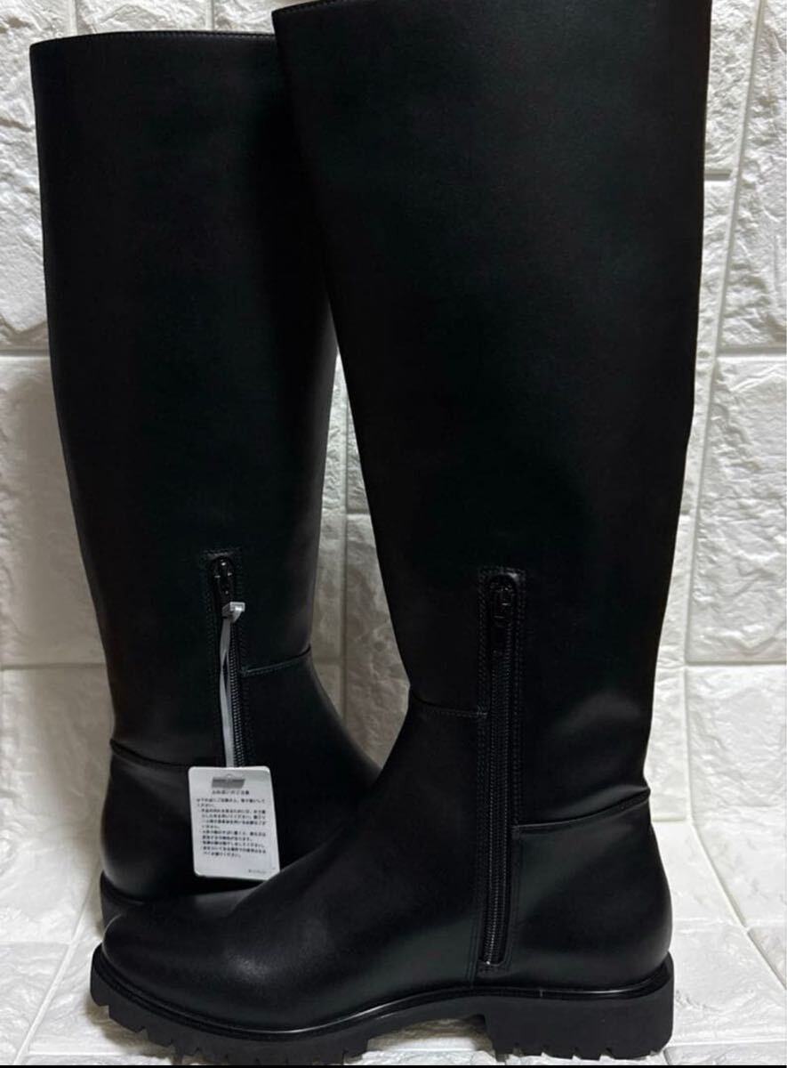 【極美品】SNIDELロングブーツ ブラック レザー_画像3