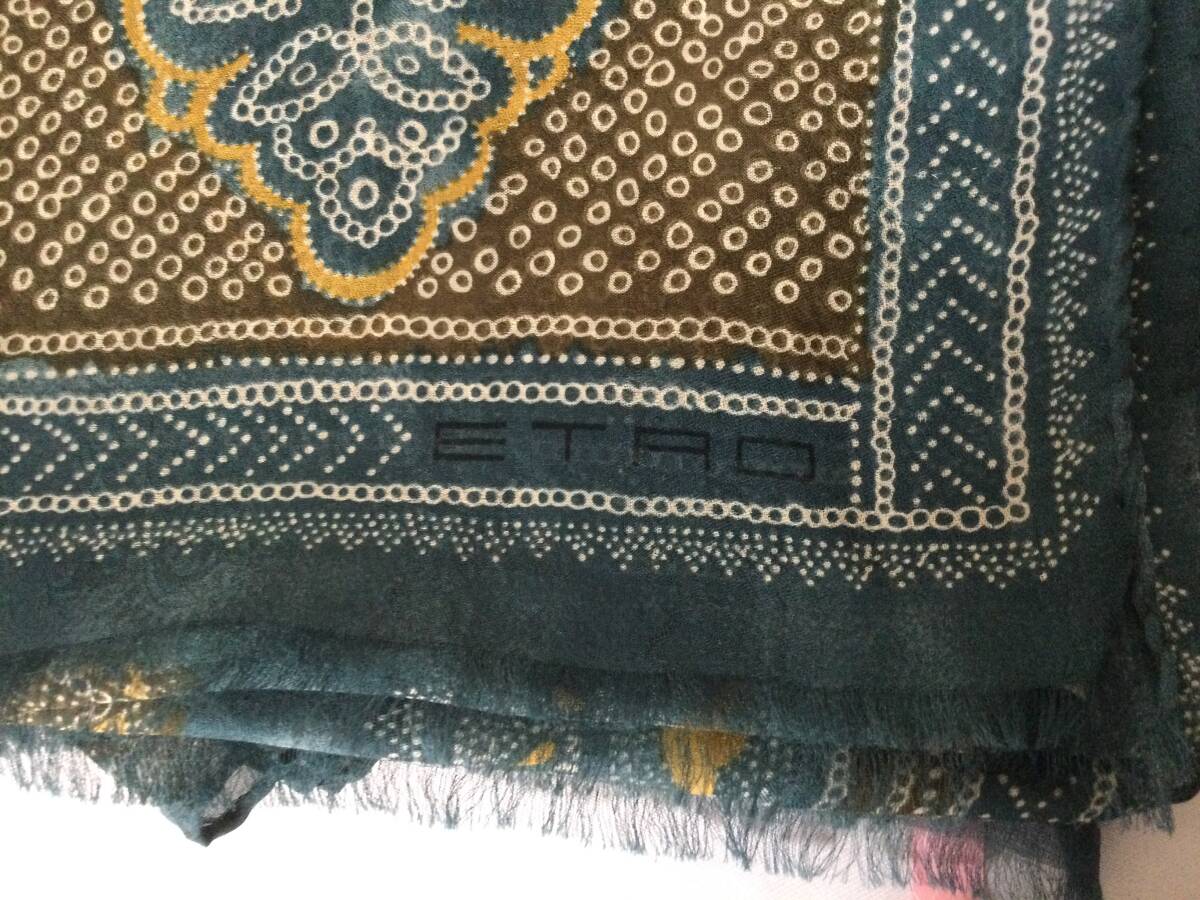 美品 ★ETROエトロ イタリア製　シルクストール スカーフ マフラー　クリーニング済み_画像5