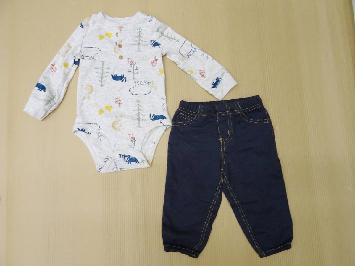 H-023-8 新品 カーターズ carter's ベビー 男の子 女の子 ロンパース + パンツ 4点セット 9Ｍ(6～9か月)_画像3