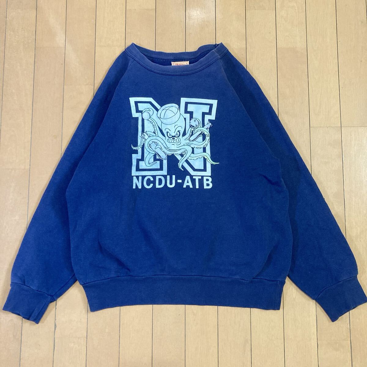 [ хорошая вещь ]Pherrow's Fellows octopus NAVY тренировочный L тренировочный темно-синий 90s The Real McCoy's American Casual Vintage короткий длина 