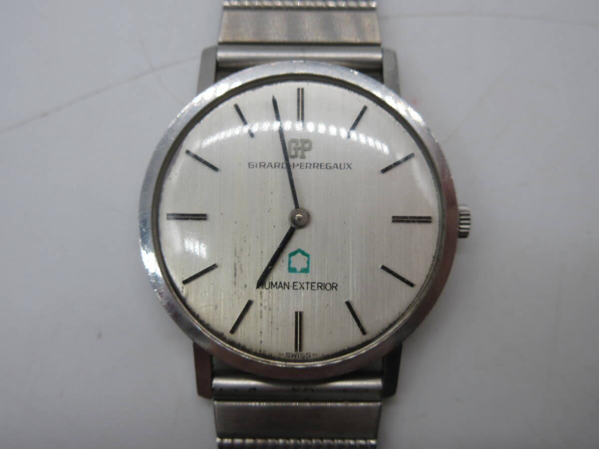 【★１円～★現状販売！】[UK19393]腕時計 GIRARD-PERREGAUX 手巻き メンズ ヴィンテージ [100-756/17JEWELS] ★おそらく記念品です★_画像1