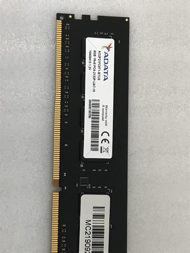 ADATA PC4-2133P-UA7-10 8GB PC4-17000 8GB DDR4 デスクトップ用メモリ 288ピン PC4 2133P 8GB DDR4 ECC無し DDR4 DESKTOP RAM_画像3