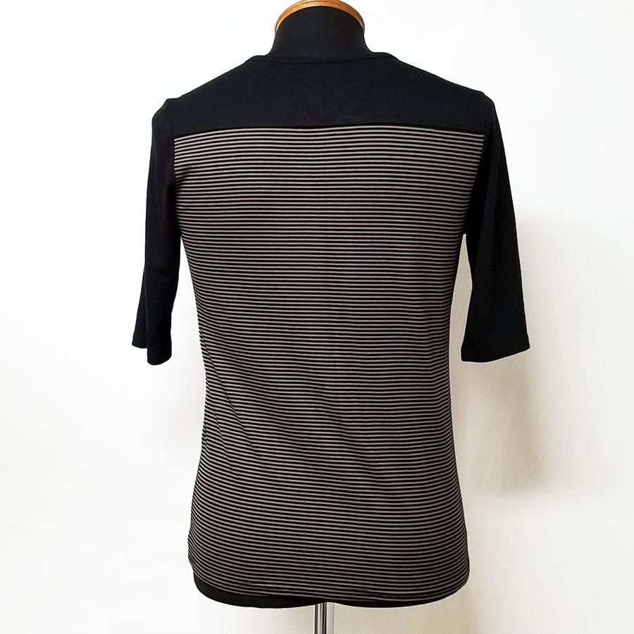 ベグジット bexist◆春夏カットソー ボーダー ブラック【2】半袖 トップス メンズ ラウンドネック abahouse◆No.7772_画像3