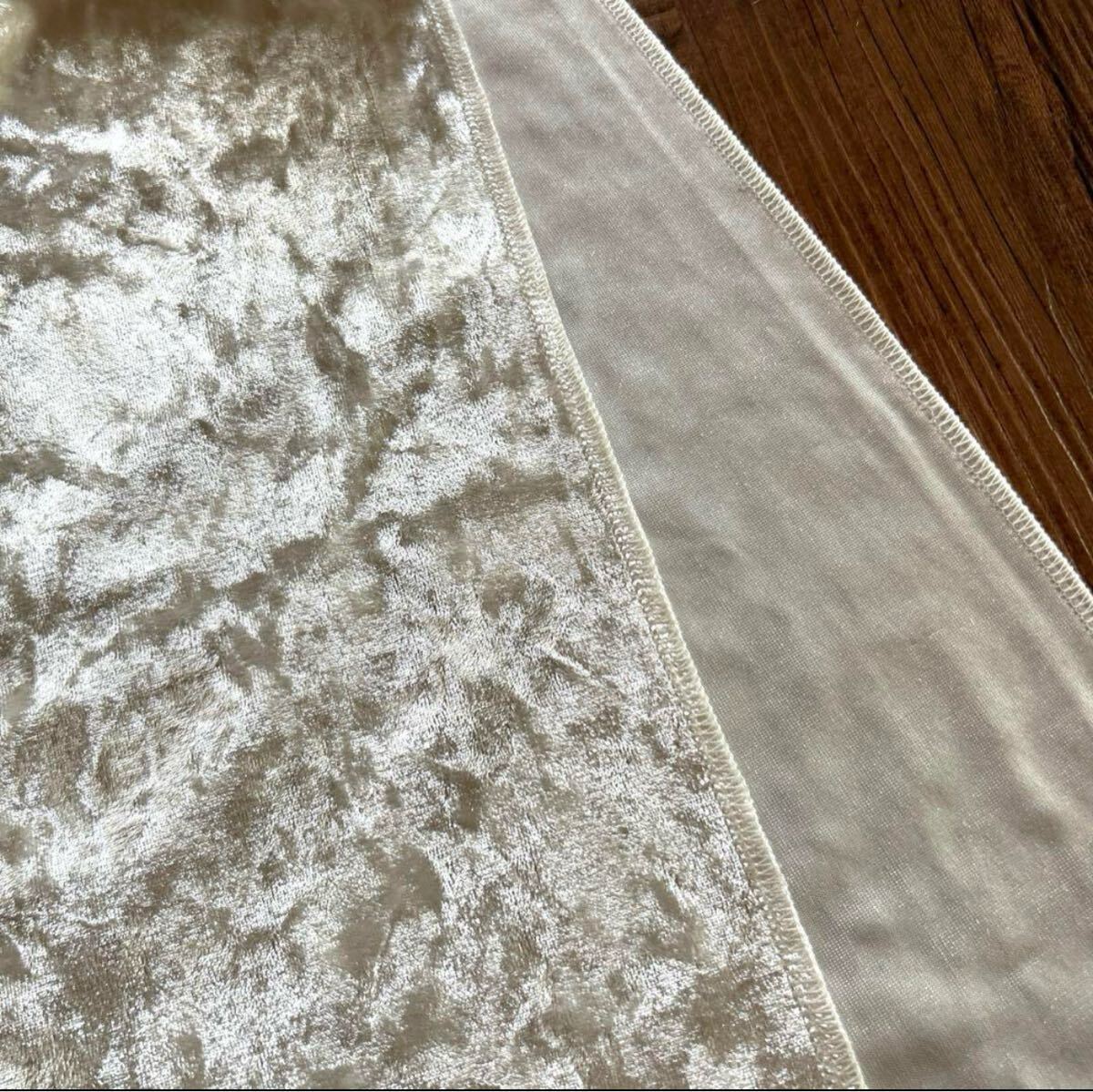 クラッシュベルベット帯揚げ半衿セット/ホワイト_画像5