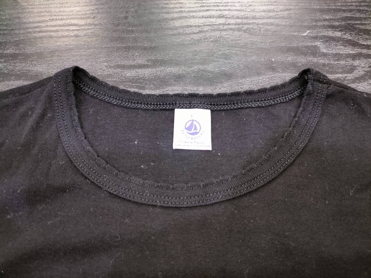 PETIT BATEAU Petit Bateau короткий рукав футболка черный L размер женский 
