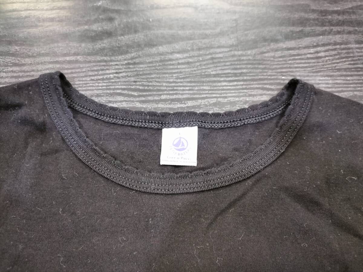 PETIT BATEAU Petit Bateau короткий рукав футболка черный L размер женский 