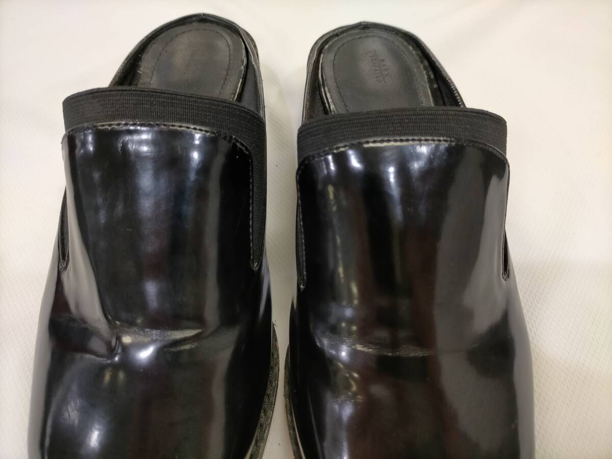 ZARA　ザラ　エナメルミュール　ブラック　37（23.5cm相当）レディース_画像5