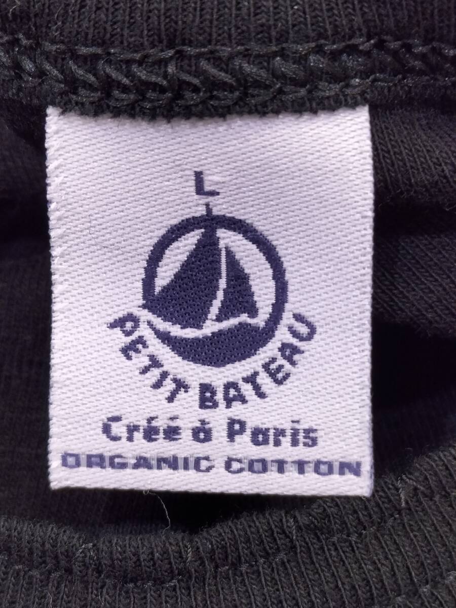 PETIT BATEAU Petit Bateau короткий рукав футболка черный L размер женский 