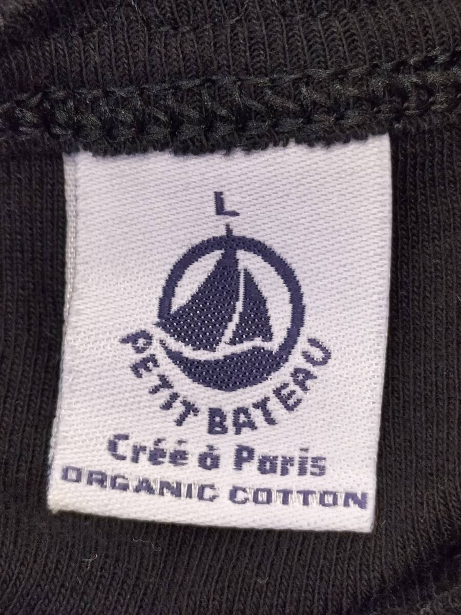 PETIT BATEAU Petit Bateau короткий рукав футболка черный L размер женский 