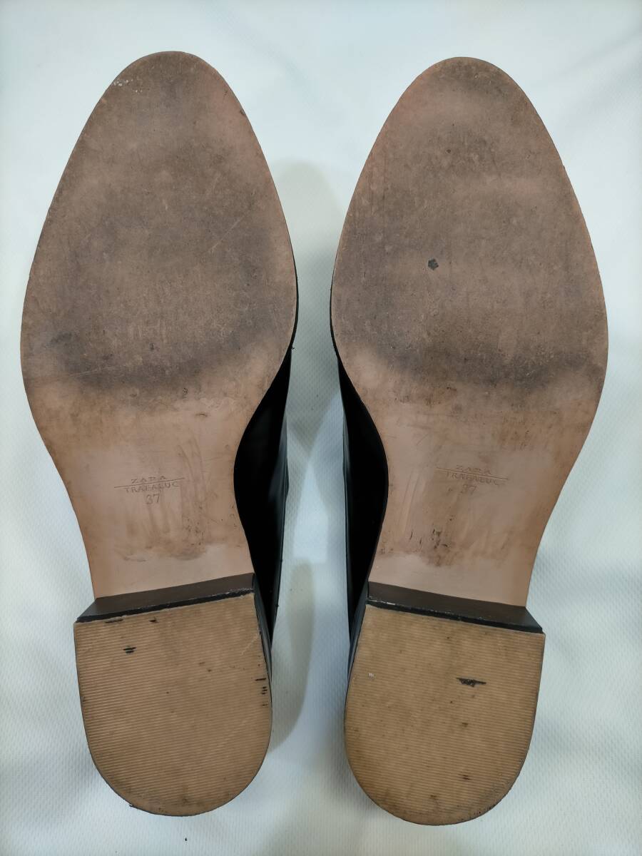 ZARA　ザラ　エナメルミュール　ブラック　37（23.5cm相当）レディース_画像7