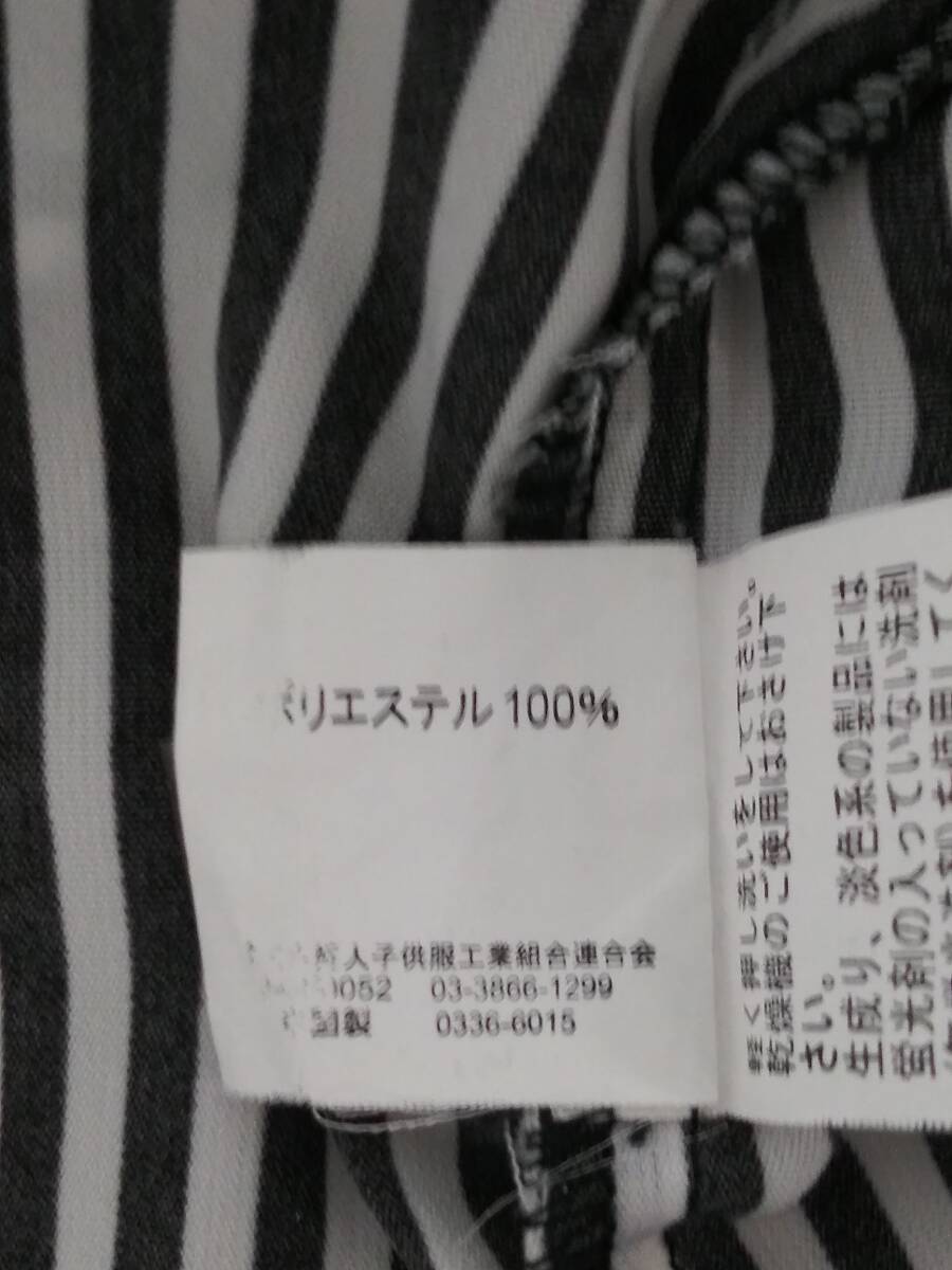 ブランド不明　長袖ロングシャツ　白黒ストライプ　3Lサイズ　レディース　01_画像5