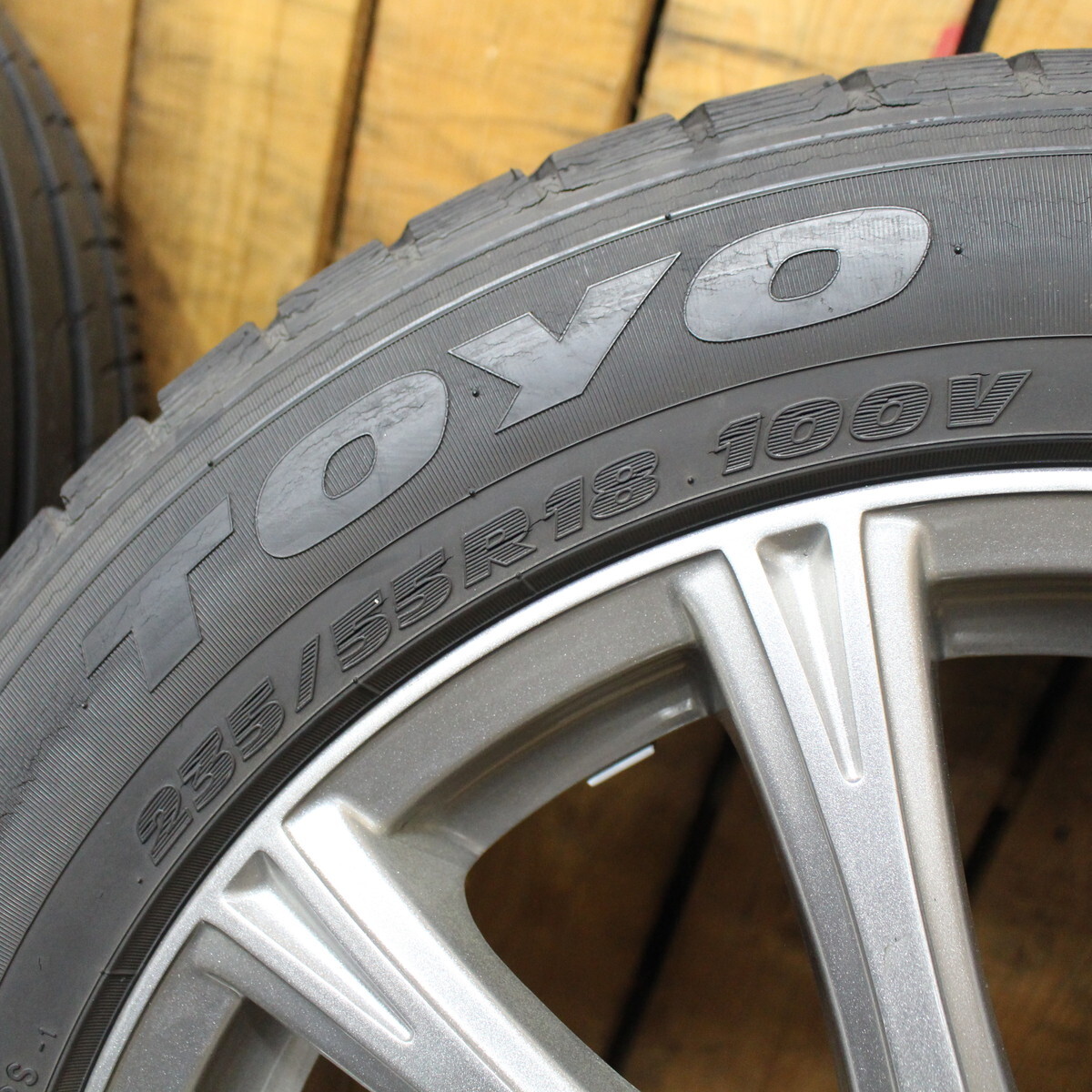 ハリアー レクサスNX RAV4 ヴァンガード 等 18インチ 7.5J+38 トーヨー プロクセスCF2 SUV 235/55R18 タイヤホイール 4本SET_画像6