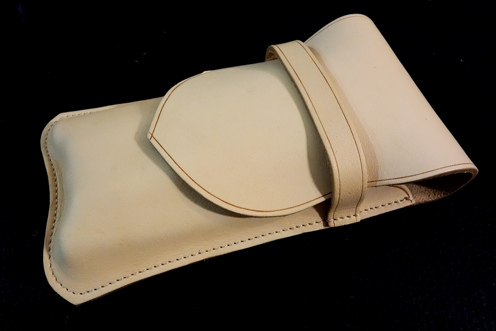 ◆フルレザーフラップド万年筆ケース◆高品質国産本牛革ヌメ革 立体成型 NATURAL 5本挿し 太軸対応 日本製 ペンケース_画像1