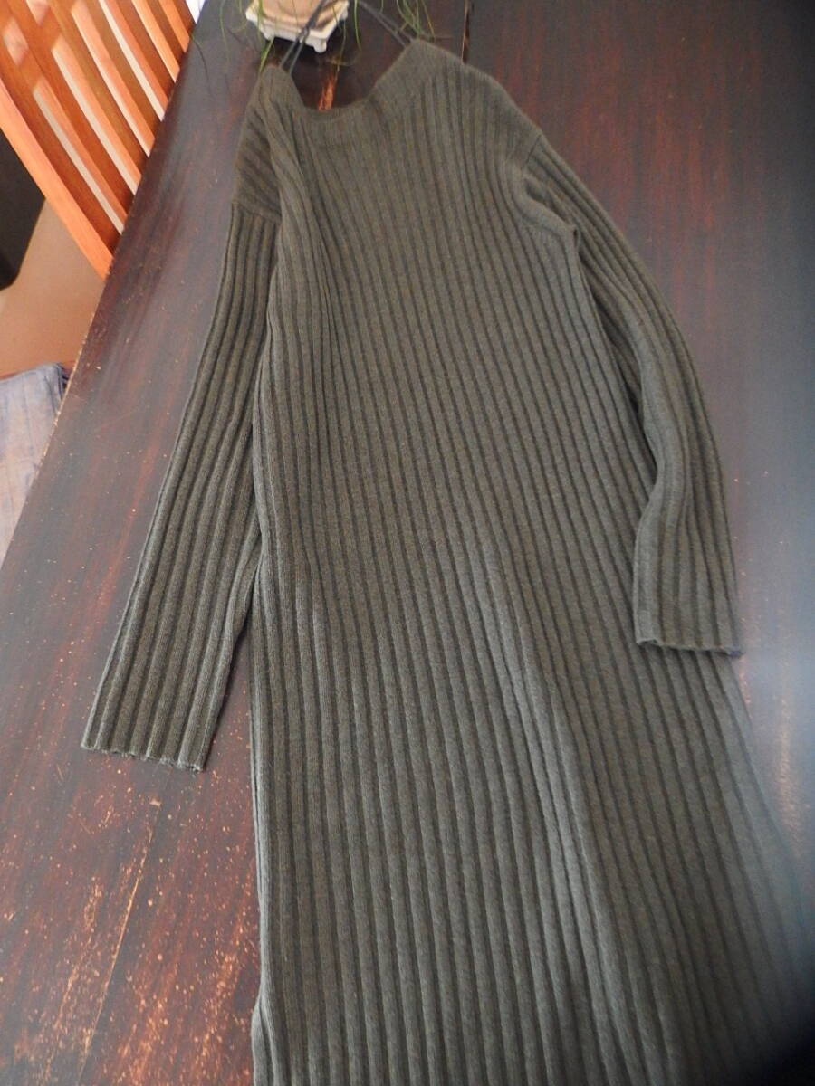 ★トゥモローランド MACPHEE マカフィー　ウールカシミヤニットワンピース　36　プルオーバー　トップス　グレー　M L♪*＊_画像4