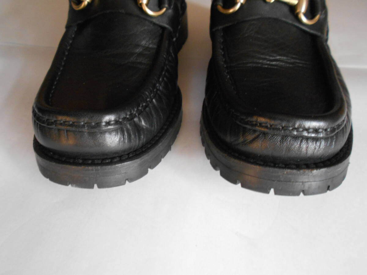 ◆グッチ ゴールド・ホースビット ショートブーツ　４０Ｅ ◇イタリア製　牛革　ブラック　_画像5