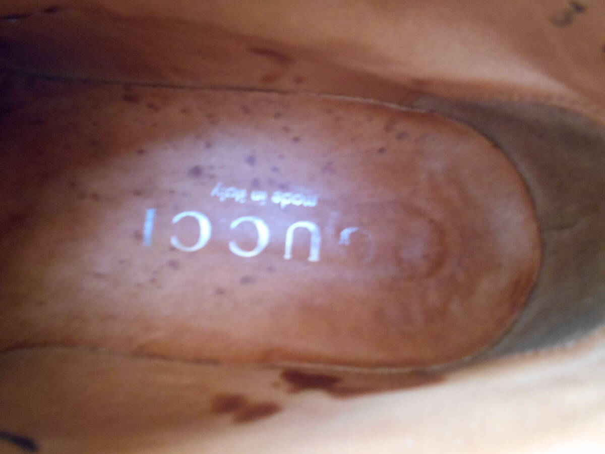 ◆グッチ ゴールド・ホースビット ショートブーツ　４０Ｅ ◇イタリア製　牛革　ブラック　_画像7