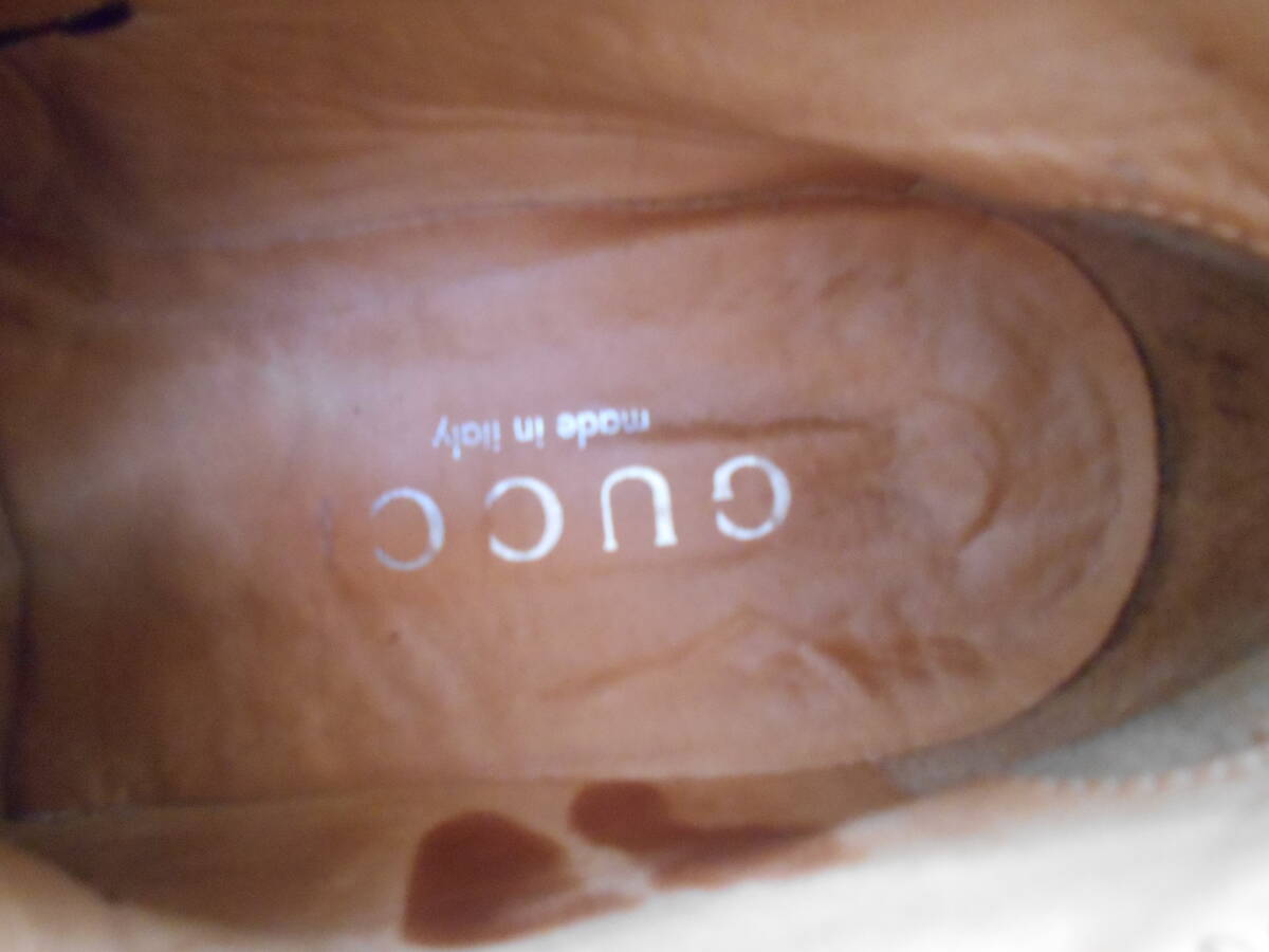 ◆グッチ ゴールド・ホースビット ショートブーツ　４０Ｅ ◇イタリア製　牛革　ブラック　_画像8