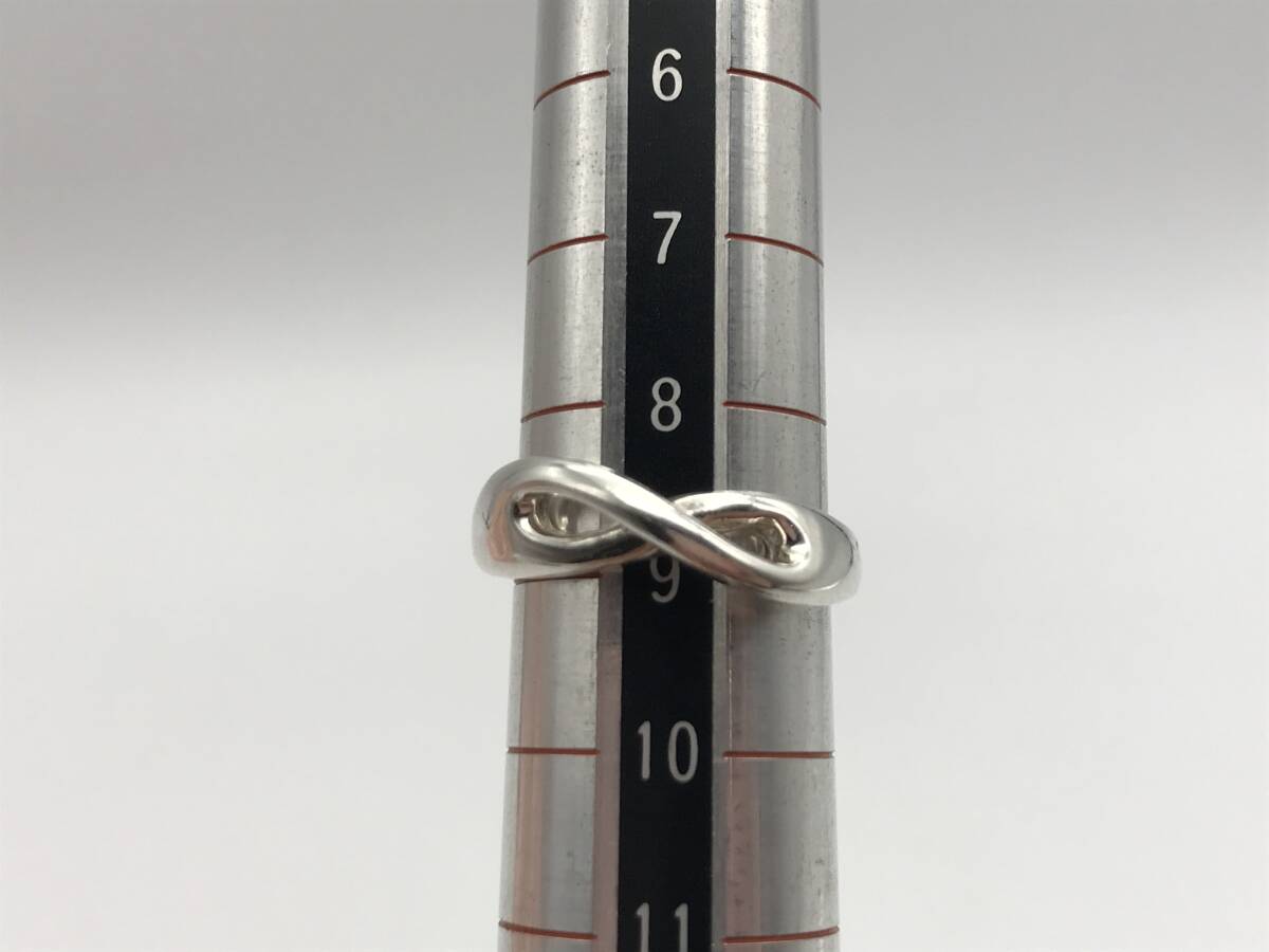 73744 ティファニー Tiffany & Co. 指輪 リング シルバー 925刻印有 約9号 インフィニティ 銀_画像1