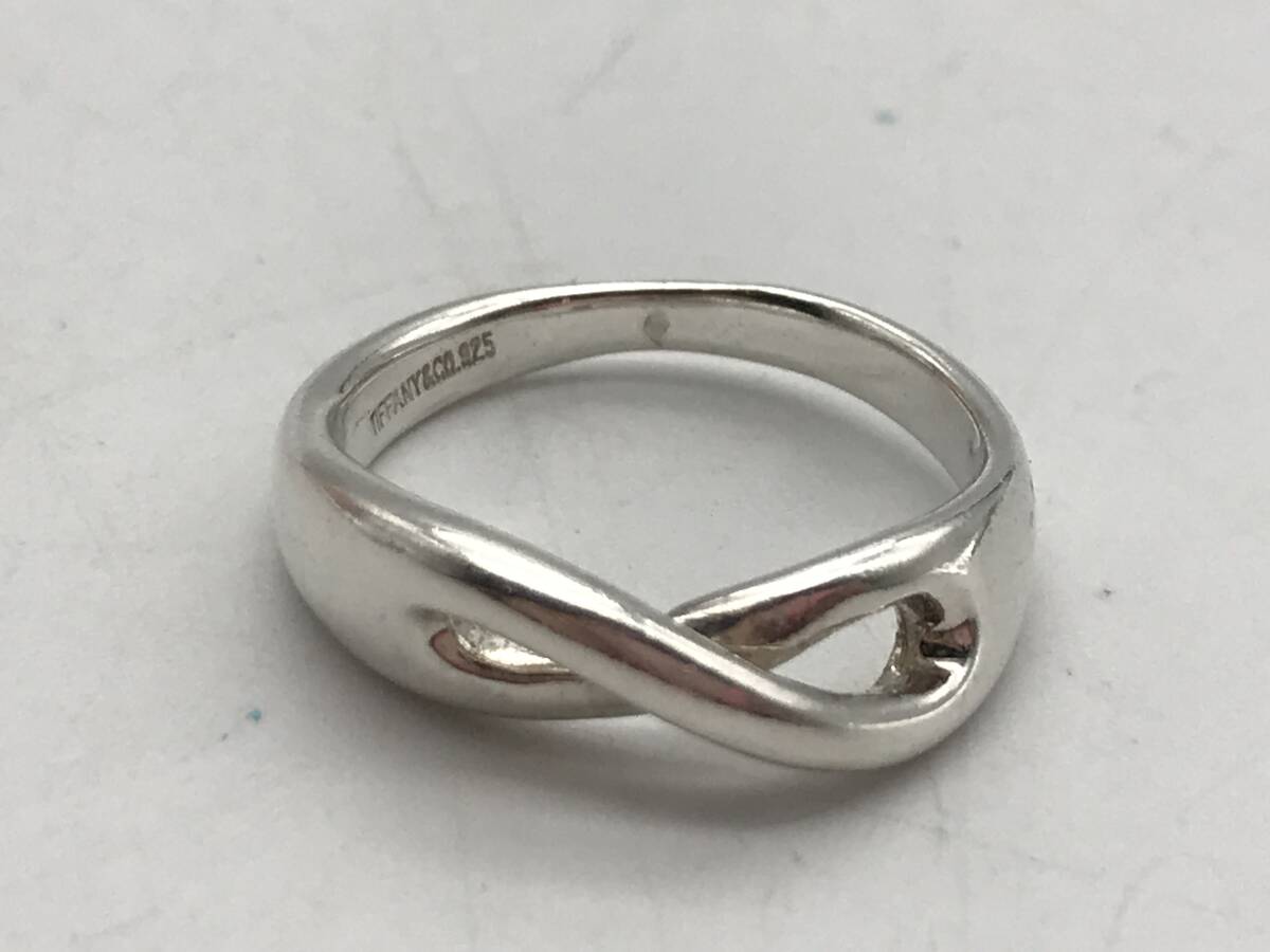 73744 ティファニー Tiffany & Co. 指輪 リング シルバー 925刻印有 約9号 インフィニティ 銀_画像2