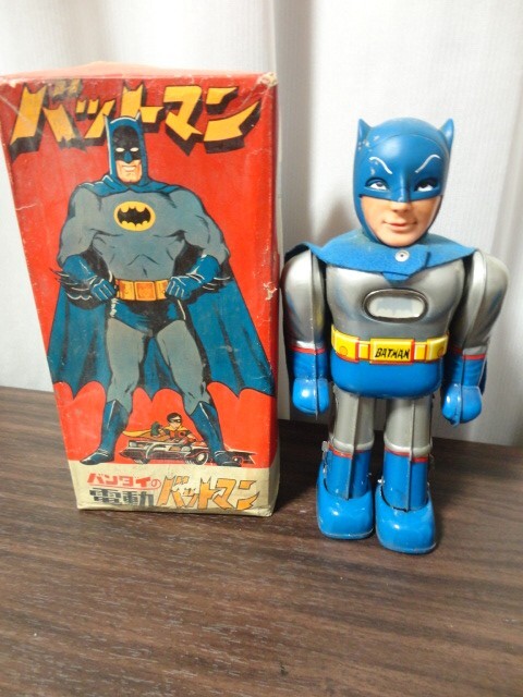  старый Bandai Batman электрический ходьба жестяная пластина sofvi 