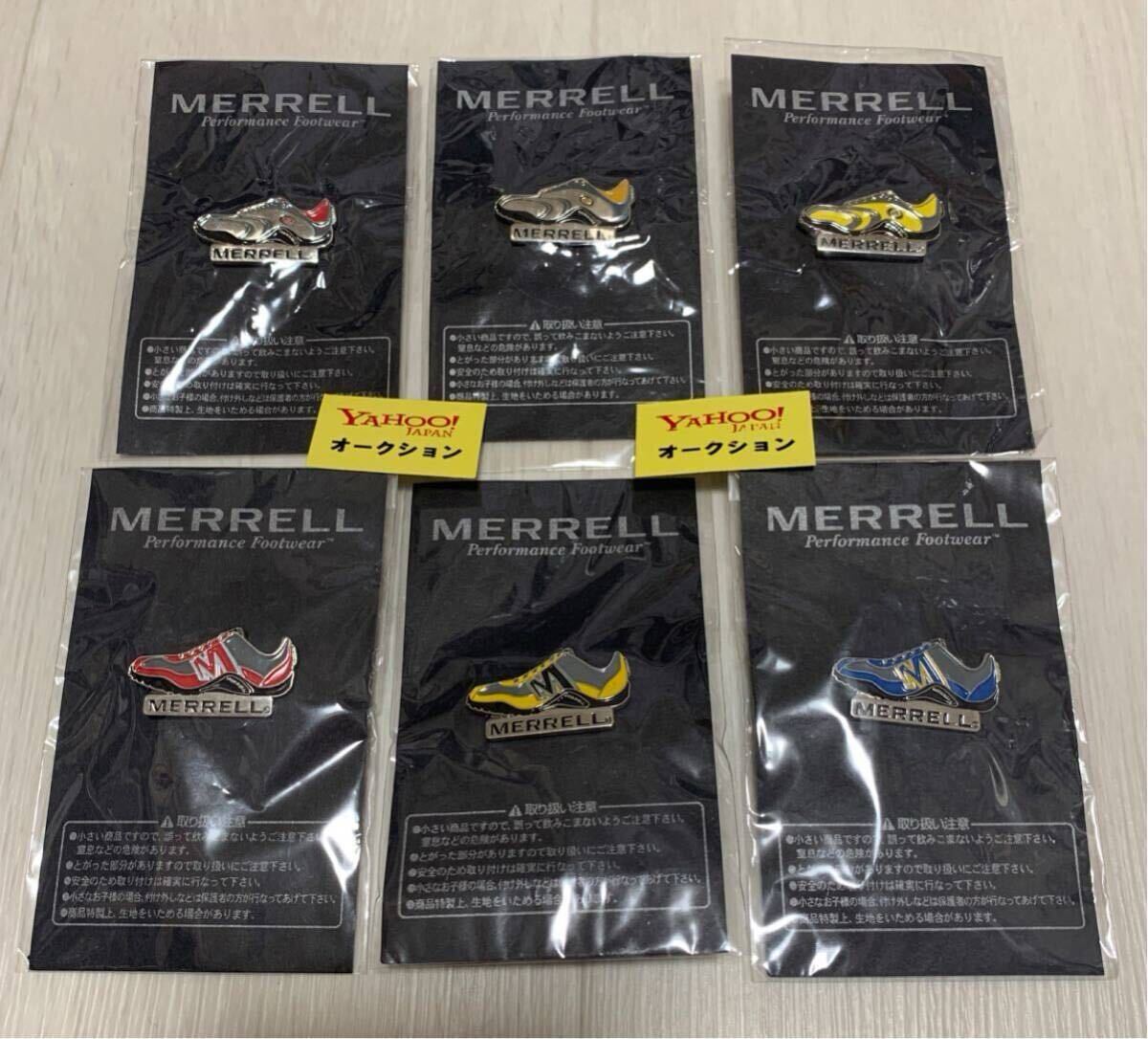 ③非売品★激レア★未開封★ピンバッジ★6＋1個まとめて★メレル★MERRELL★アウトドア ブランド シューズ 型 ロゴ グッズ★コンプリート？_画像1