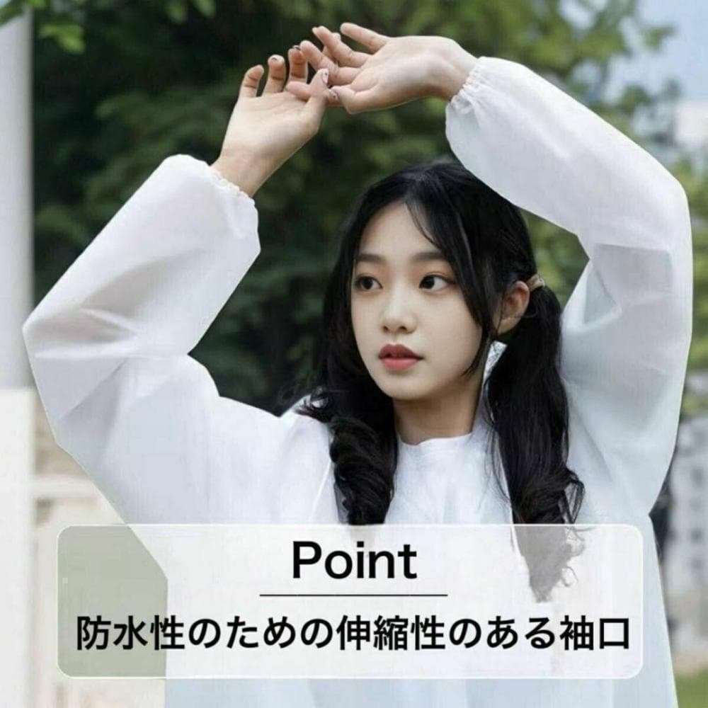 レインコート フリーサイズ ポンチョ レインウェア 全身カバー パープル_画像4