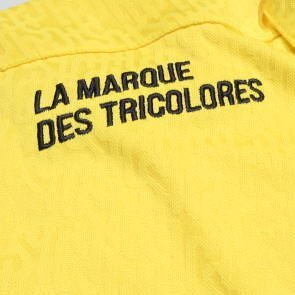 【イエロー 3Lサイズ】 ルコックゴルフ 長袖ポロシャツ メンズ QGMWJB05 家庭洗濯可 吸汗速乾 UVカット 無地織柄入り 長袖シャツ_画像2