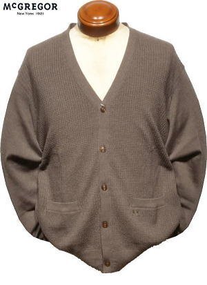【モカブラウン L】マックレガー カーディガン メンズ 111823604 手洗い可 セーター ニット カーデ ウォッシャブルセーター McGREGOR_画像3