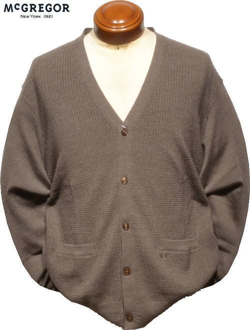 【モカブラウン L】マックレガー カーディガン メンズ 111823604 手洗い可 セーター ニット カーデ ウォッシャブルセーター McGREGOR_画像1