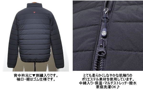 【カーキ L】 アンパスィ 中綿入りブルゾン AMF1114G2 家庭洗濯可 3L　撥水 マルチストレッチ ジャケット ウインドブレーカー アンパシー_画像5