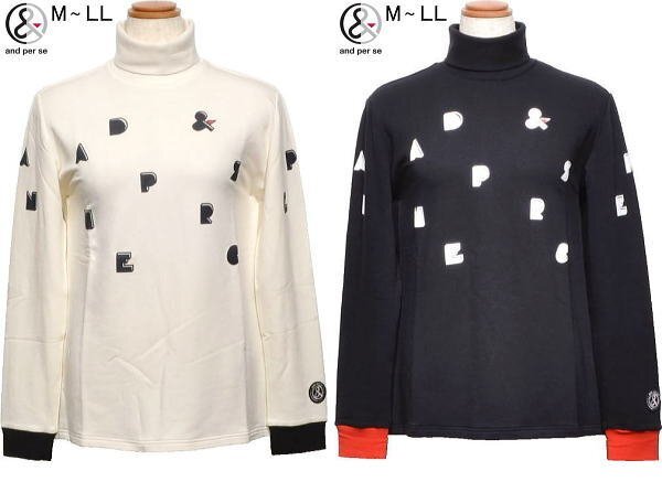 【ネイビー L】 アンパスィ タートルネックシャツ レディース AFF9274W6 吸湿発熱 裏起毛 アンパシー 長袖シャツ 長袖ポロシャツ_画像3