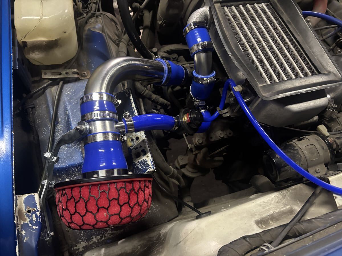 【人気超美品!迫力】ジムニーJA22JA12JA11 HKS-現行正規SパワーフローエアクリーナーレーシングサクションKIT!国産ブローオフバルブ!車検OK_画像8