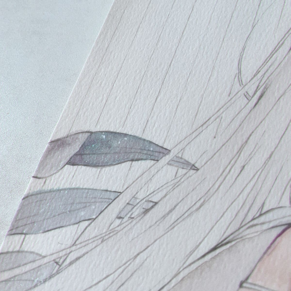 *Terrarium* произведение исходная картина оригинал ручные иллюстрации симпатичный девочка теплица. .A4