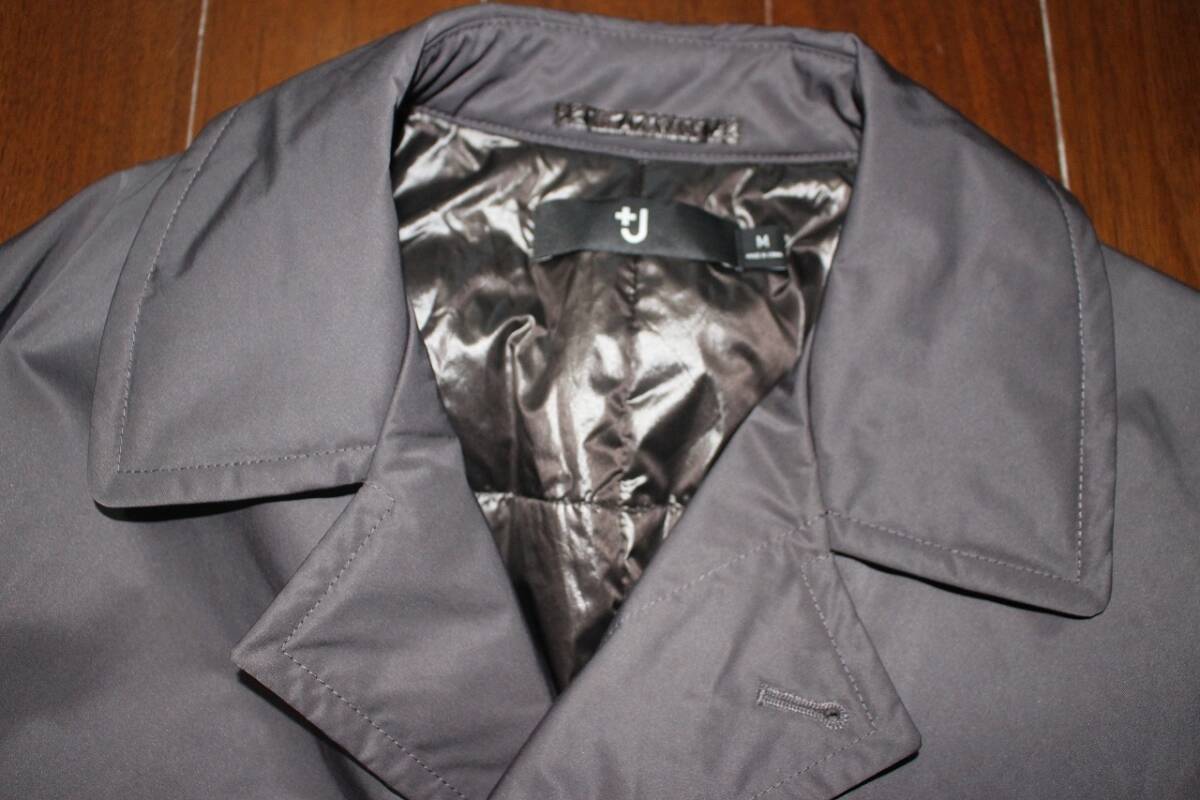 ＋J　パデッドオーバーサイズステンカラーコート　Mサイズ　ダークグレイ_画像4