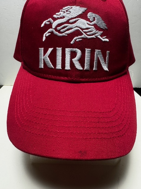 最終品 KIRIN キリン 麒麟 キャップ 帽子 レッド 赤 キリンビール 非売品 スポーツ レジャー 服飾小物 ファッション ノベルティ 服飾雑貨_画像2