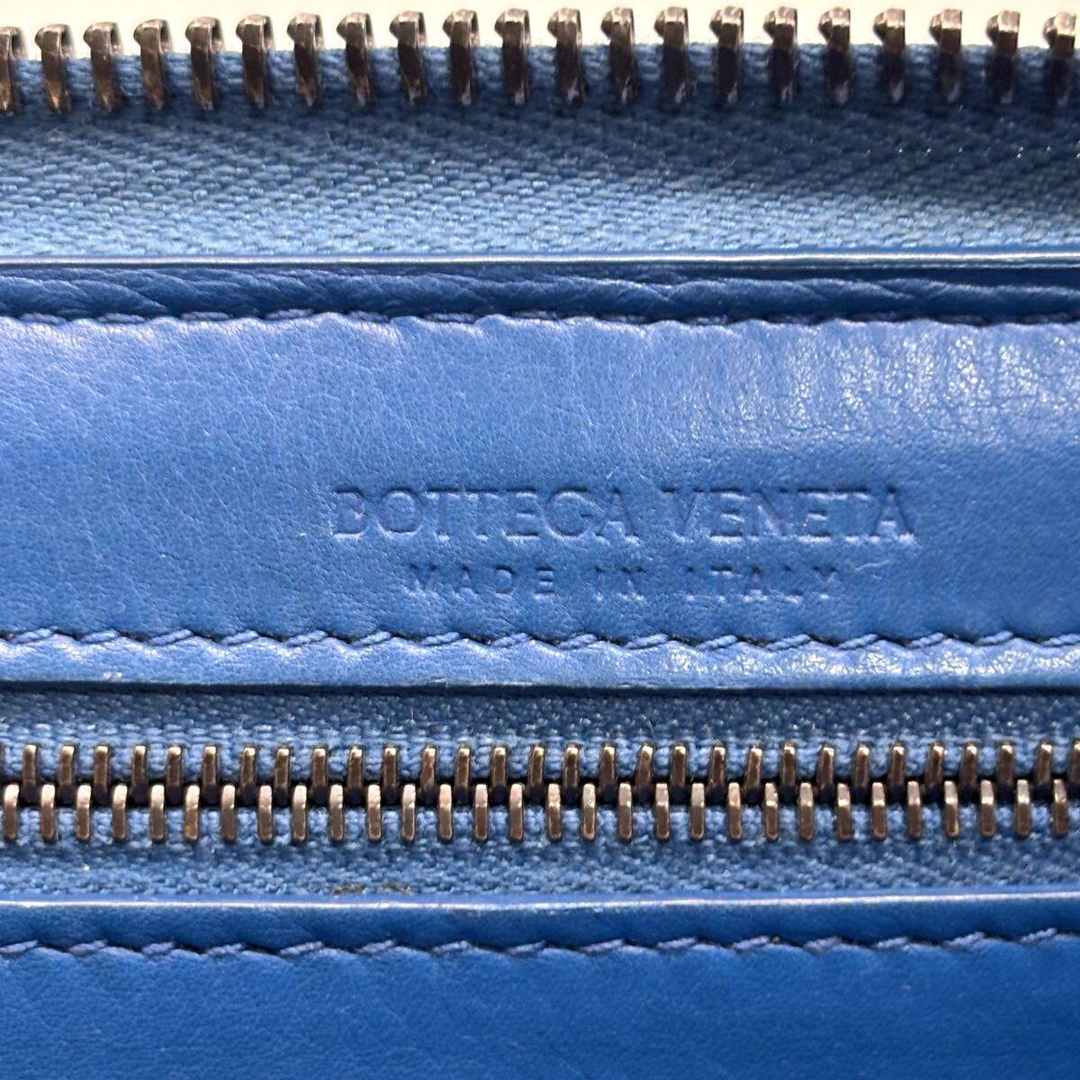  действующий превосходный товар [RFID установка ] Bottega . шуточный товар BOTTEGAVENETA раунд застежка-молния Zip длинный кошелек сетка мужской бизнес бизнес 1 иен 