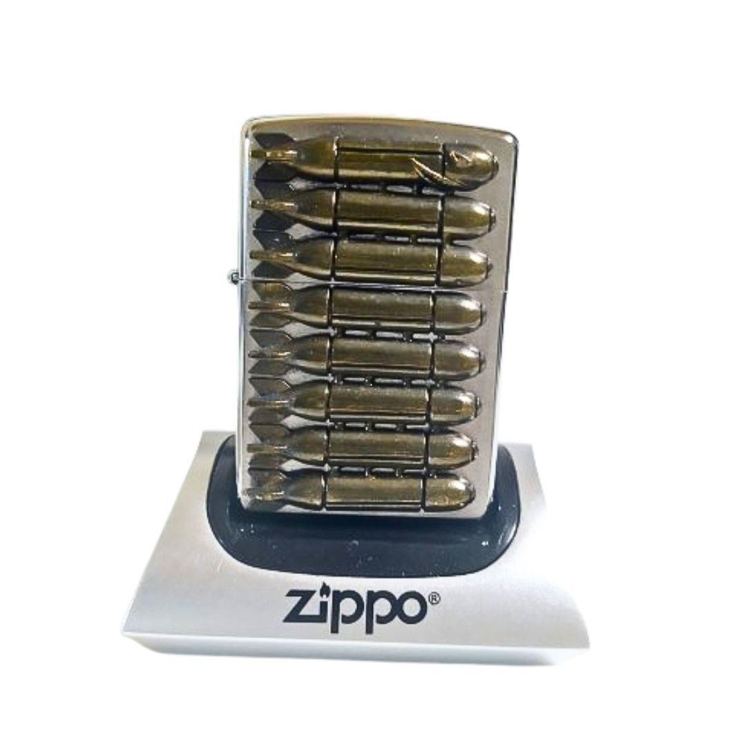 ジッポー　弾丸　魚雷　オイルライター　メタル貼り_画像1