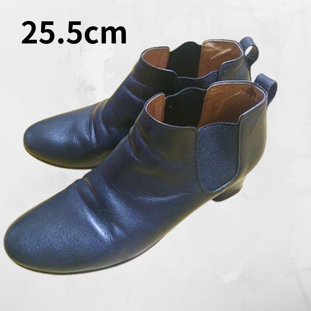 MARGARET HOWELL idea サイドゴアショートブーツ　25.5 黒_画像1