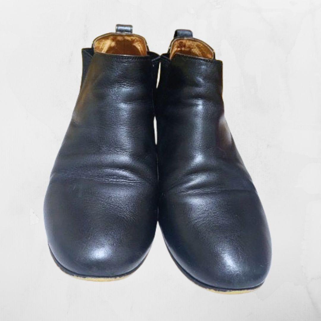 MARGARET HOWELL idea サイドゴアショートブーツ　25.5 黒_画像2