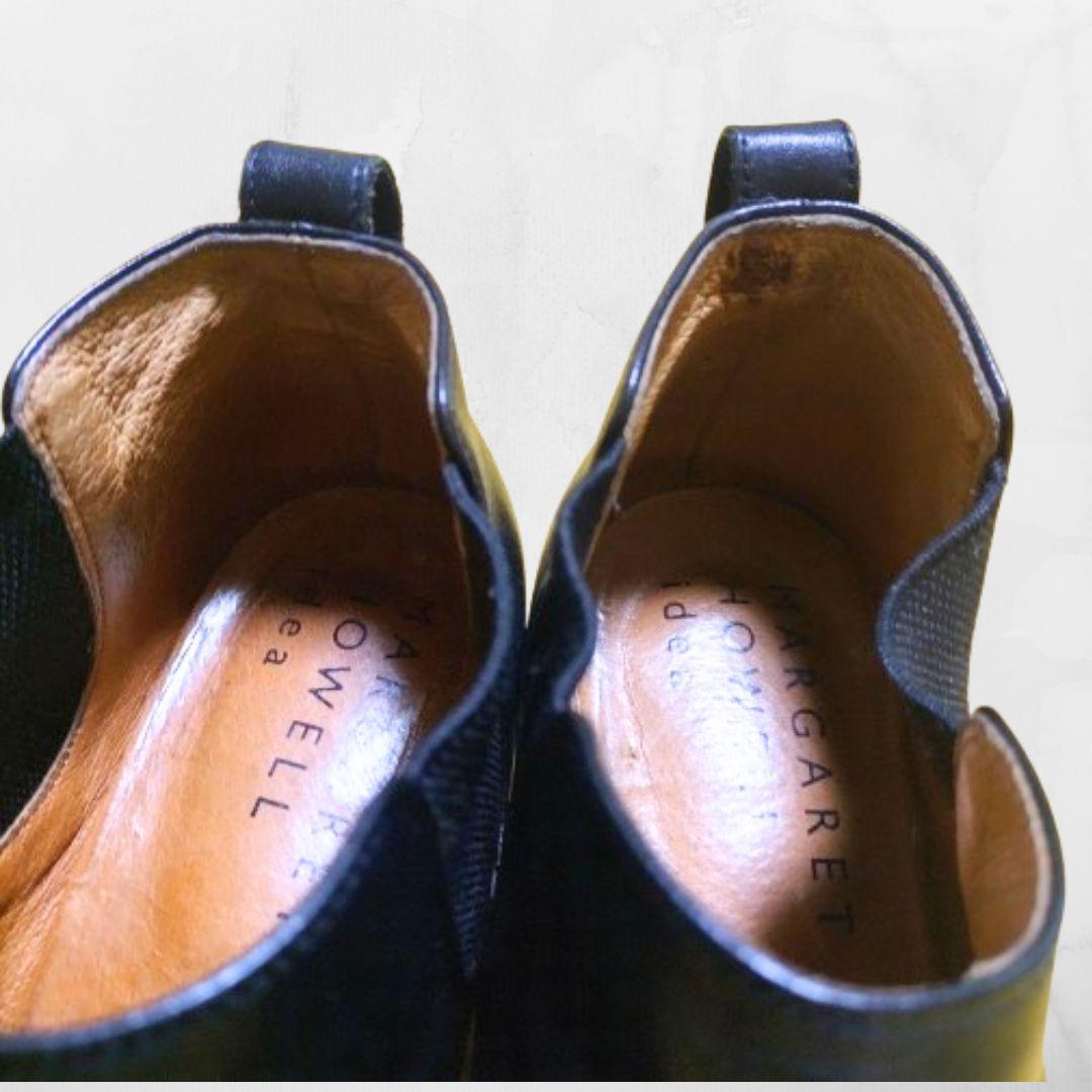 MARGARET HOWELL idea サイドゴアショートブーツ　25.5 黒_画像6