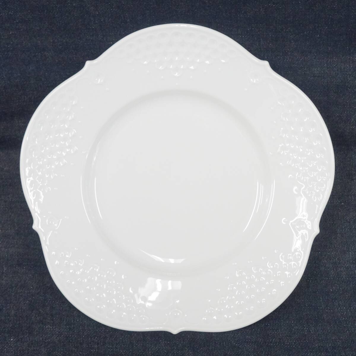  Meissen [ белый relief plate ] большая тарелка диаметр 28.4cm MEISSEN plate белый одноцветный фарфор flat тарелка подлинный произведение гарантия ....