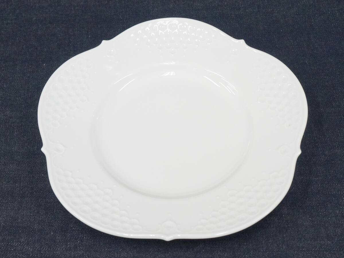  Meissen [ белый relief plate ] большая тарелка диаметр 28.4cm MEISSEN plate белый одноцветный фарфор flat тарелка подлинный произведение гарантия ....