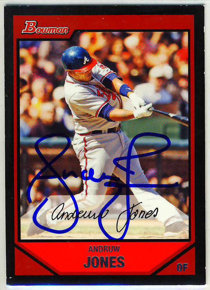 # Andrew * Jones 2007 пятно -bs автограф автограф карта / Rakuten '05шт.@. удар .'05 удар пункт .