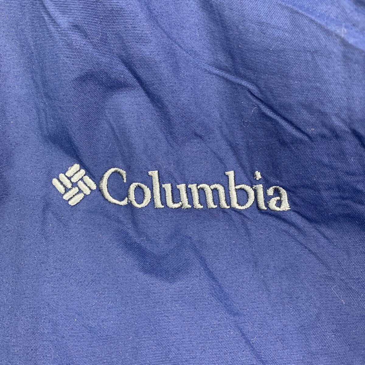 Columbia マウンテンパーカー 2XL ブルー×ブラック コロンビア ジップアップ アウトドア ボリュームネック フードイン 冬物 a711-6044_画像4