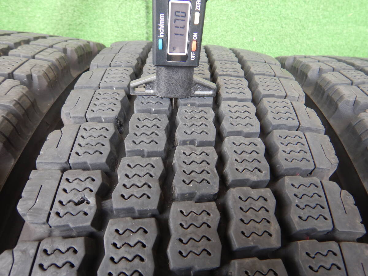 ★BS W910 スタッドレス★225/80R17.5 123/122L 溝:4本12mm/2本11.4mm以上 キズ、シワ、汚れ、片べり等あり 2020年 6本 MADE IN JAPAN_画像5